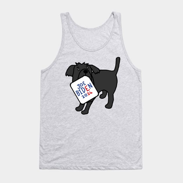 Cute Dog with Joe Biden 2024 Sign Tank Top by ellenhenryart